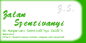 zalan szentivanyi business card